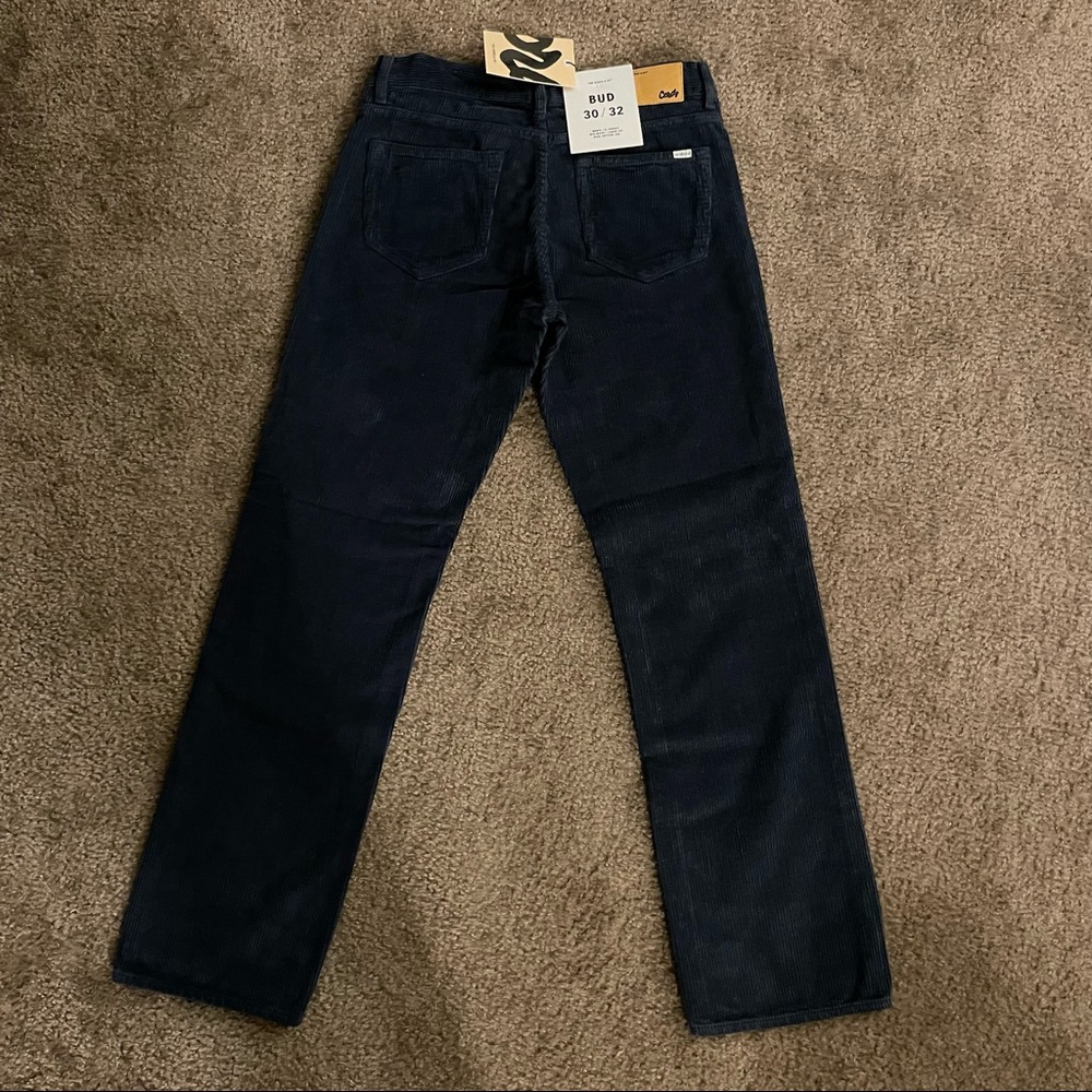 Size 30 - 32 Mens Corduroy Pants Navy 100% Cotton - Picture 3 of 9